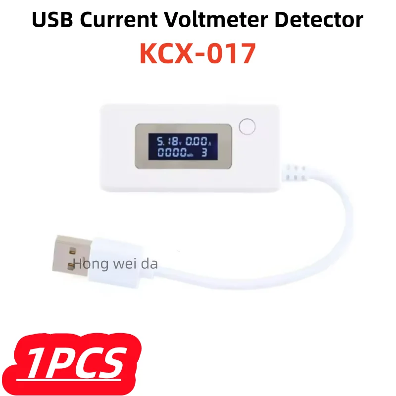 1Pcs/lot 100% New KCX-017 USB Current and Voltage Meter Tester USB Battery Capacity Tester USB Charging Original