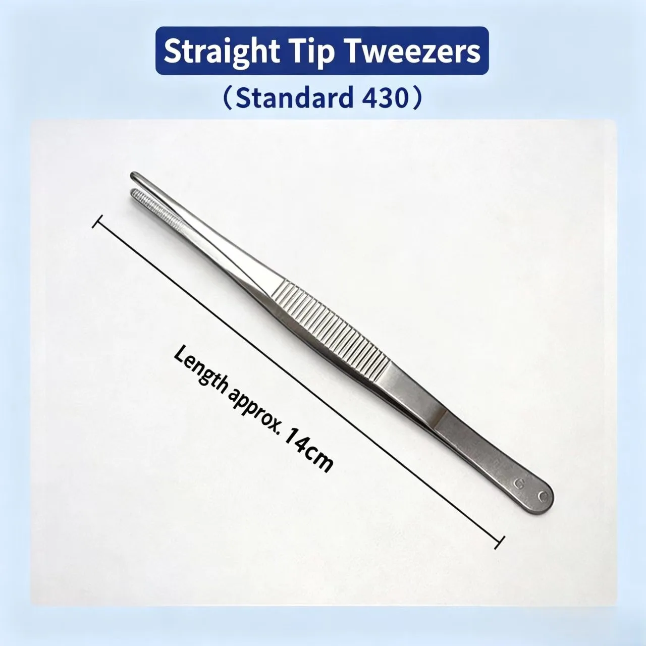 Pince droite dentaire en acier inoxydable de 14 cm, forceps de positionnement, outil buccal professionnel pour hôpitaux dentaires, laboratoires et utilisation quotidienne