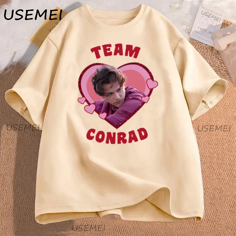 Team Conrad Cousins Beach T-shirt Y2k Cotton Short Sleeve Round Neck Tees TSITP Casual Loose Soft Graphic Tees Women Clothes