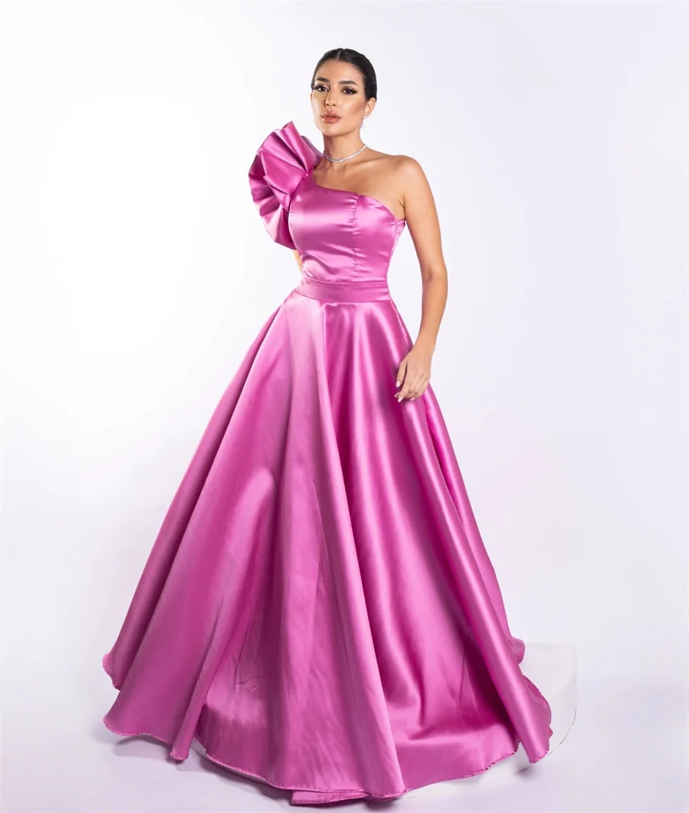 Customized Formal Gown Evening Dearin One Shoulder Ball Floor Length Skirts Draped Sleeveless Bespoke Occasion Dresses Prom Dres