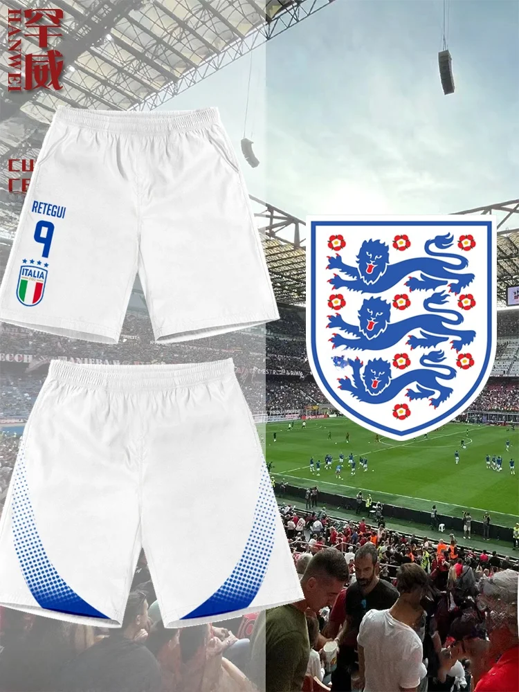 

Qui Dry Fooall Fans Men's Five-Quarter Casual Sports Pants Loose Fit Comfortable Polyester Fiber Youth Faion Summer Thin