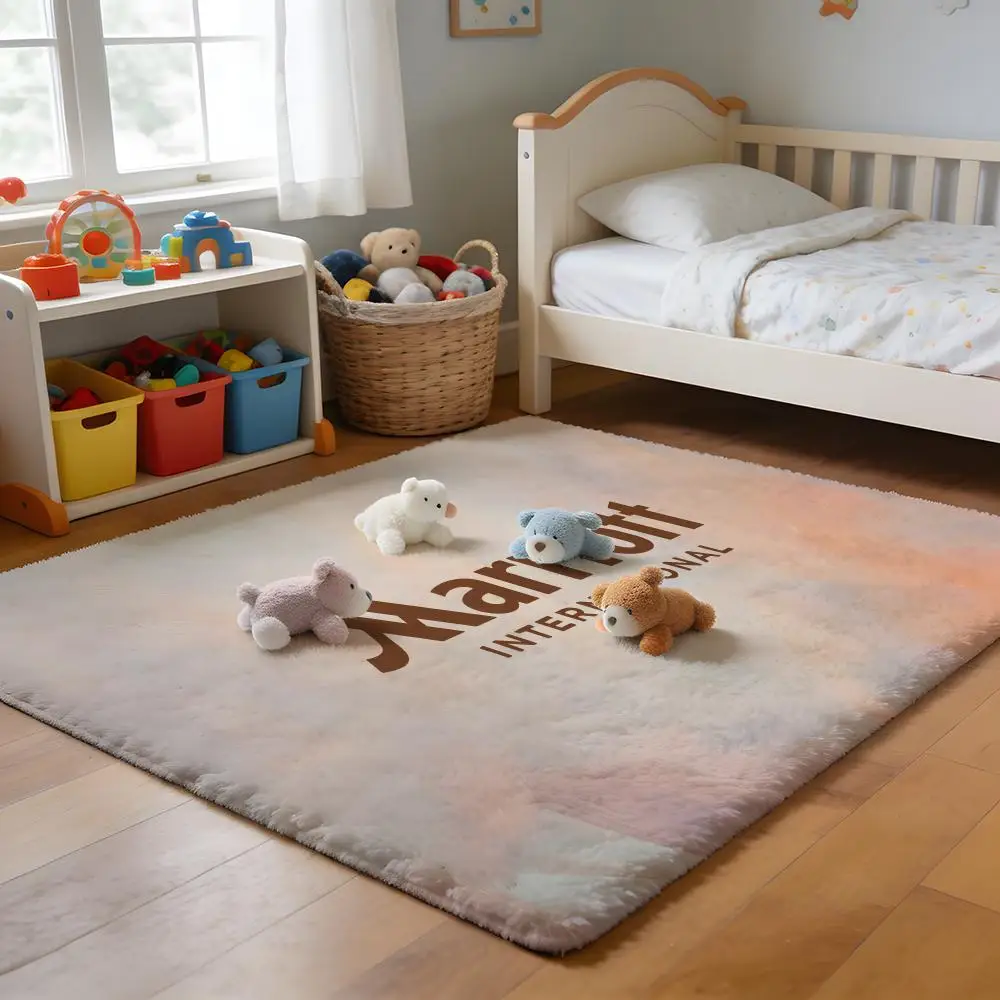 

Floor Mat Soft Flannel Rug Non-Slip Absorbent Mat for Bathroom Bedroom Home Decor Fashion M-Marriott Hotel