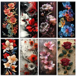 Diamond Painting Stitch DIY, Giant Fantasy Flowers, Diamond Art, 5D, Square, Round Rhinestones, Mosaic, Home Wall Decor, Gifts