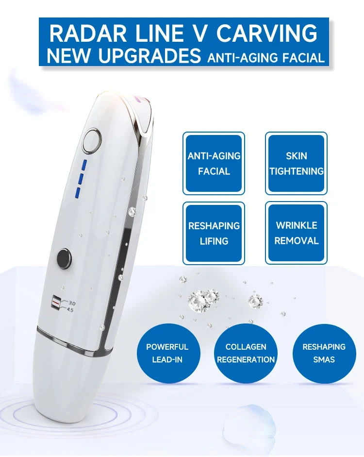 Mini Ultrasonic RF Eye Face Vibration Massager Face Lifting Facial Machine Skin Tightening Anti-Ageing Eye Beauty Machine
