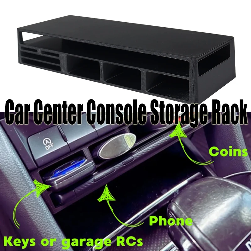 

Car Center Console Storage Compartment Storage Rack For Skoda Kodiaq Karoq 2017-2022 2023 ABS Plastic Storage Shelf Organizer
