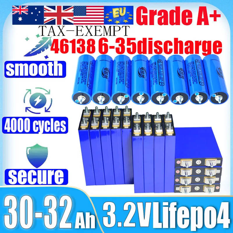 

3.2V Grade A lithium iron phosphate Motorcycle motor Modification battery 20Ah 30Ah 32Ah 3C LiFePO4 battery C40 DIY 12V 24V 48V