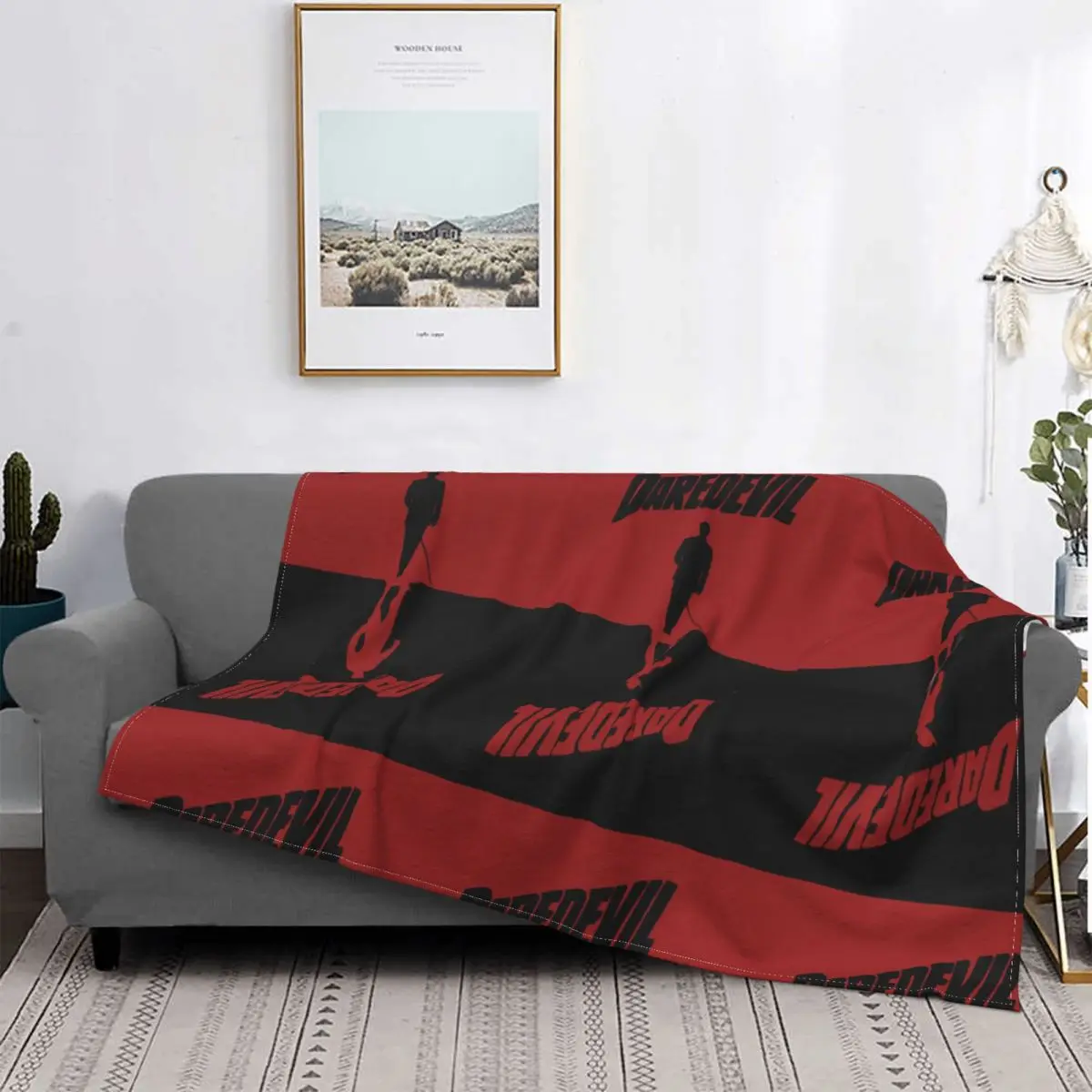 Marvel Daredevil Blanket Fleece Velvet All Season Breathable Lightweight Ultra-Soft Between Throw Blankets For Car