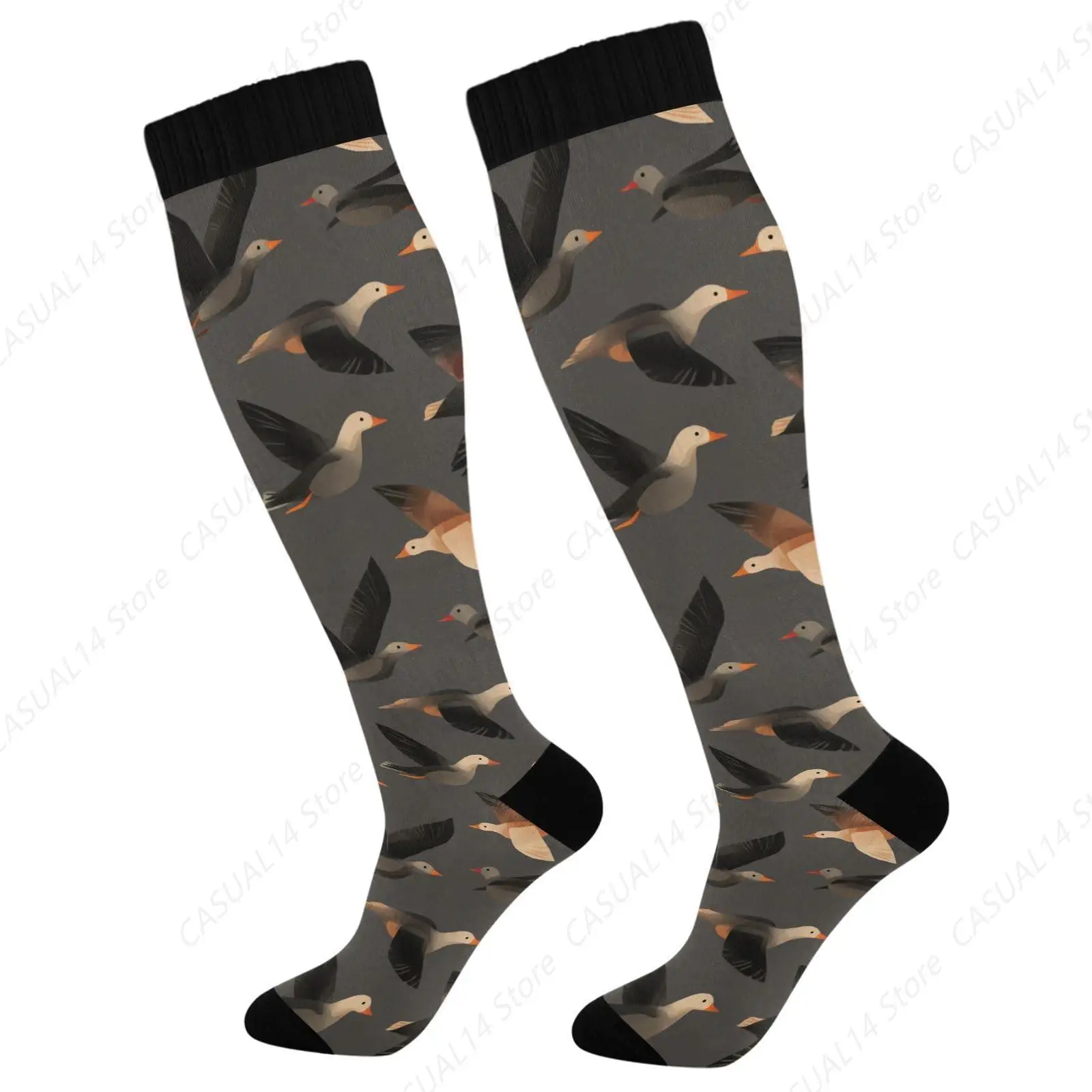 

Flying Mallards Ducks Compression Socks Wide Calf Knee High Socks for Women Men Support Socks for Nurses