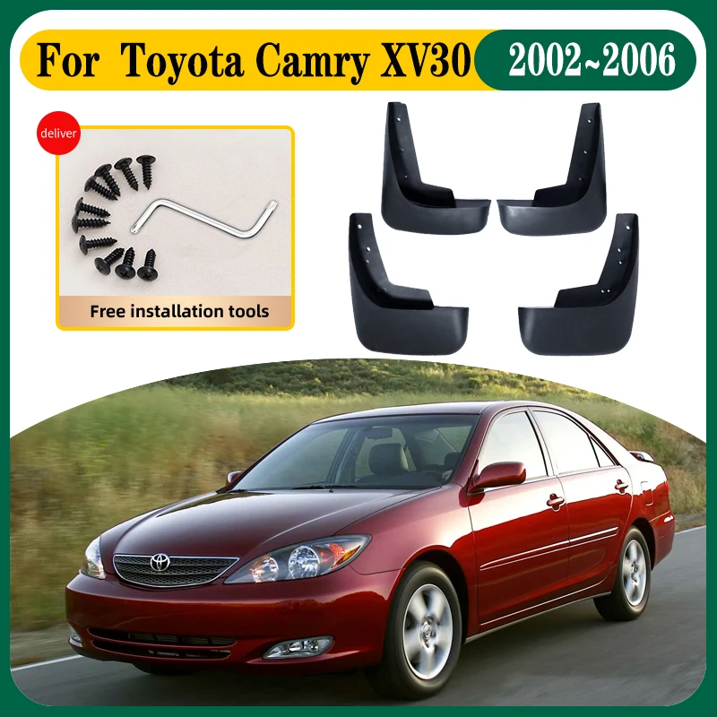 4 PCS Car Mudguards For Toyota Camry XV30 XV 30 2002~2006 Anti-splash Mud Flaps Splash Guard Front Rear Fenders Car Accessories