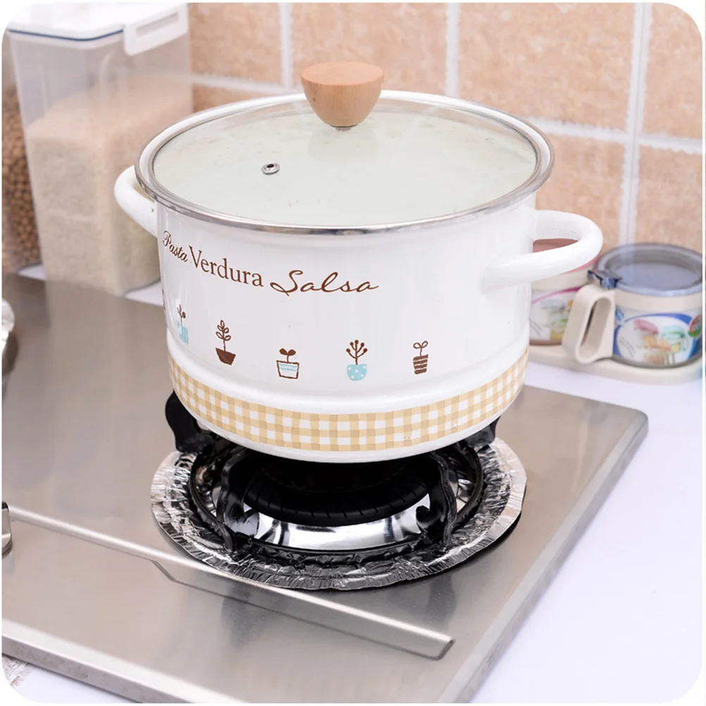 

10 Pcs Greaseproof Paper Kitchen Tools for Gas Stove Liners Protect from Oil Stains Aluminum Foil Oven Covers Top Burner