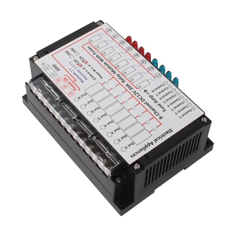 

8-Channel DC12V30A Relay Module With Fuses Caravan Accessories Camper Automotorhome RV Vehicle Part Accessories