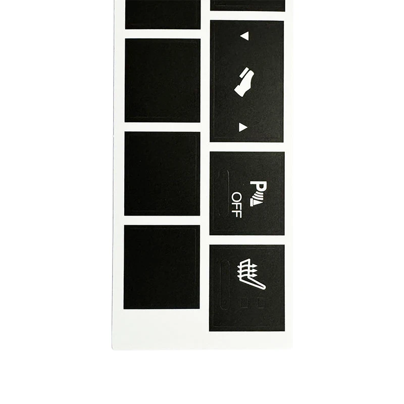 PVC Vinyl Car Center Heated Seat Traction Button Repair Sticker Set Matte Black Decals Accessories for Jeep Cherokee Commander