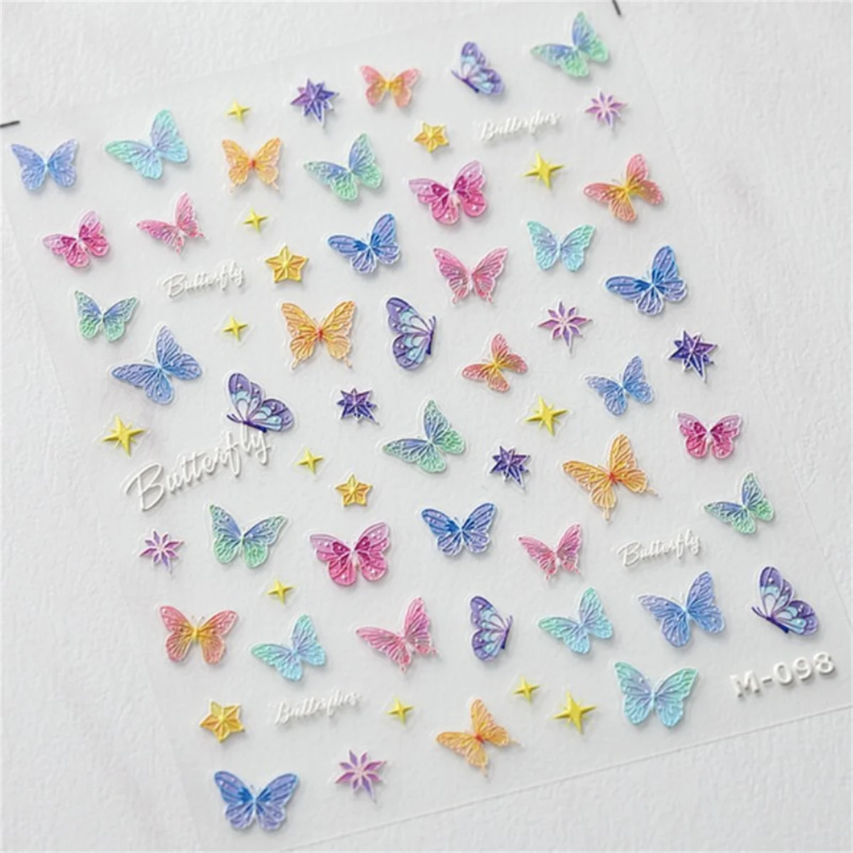 1pcs Multi 5D Japanese Cartoon Nail Art Sticker Kawaii Butterfly Adhesive Transfer Nail Decorations Slider Decals Accessory DIY