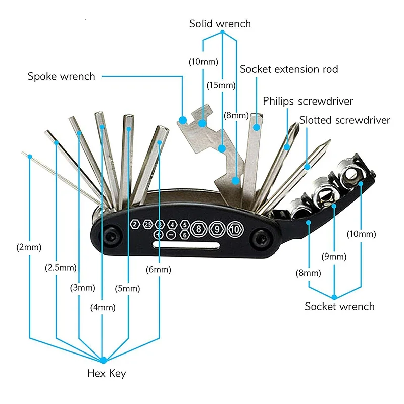 For suzuki gsxr 600 750 1000 950 R/X k2 k3 GSX1300R HAYABUSA Motorcycle Multi Tool Screwdriver Bicycle Repair Tools Accessories