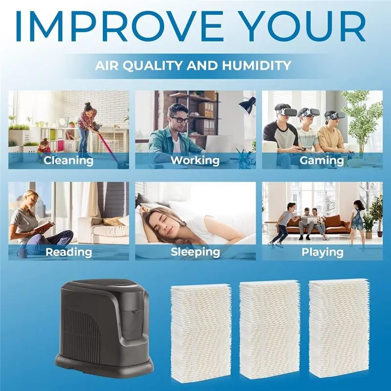 

Акция! 3 шт. сменных фильтров-вапоризаторов HDC311 для увлажнителей воздуха Essick Air HDC311 EA1201 EA1208, суперэффективные фильтры-вапоризаторы.