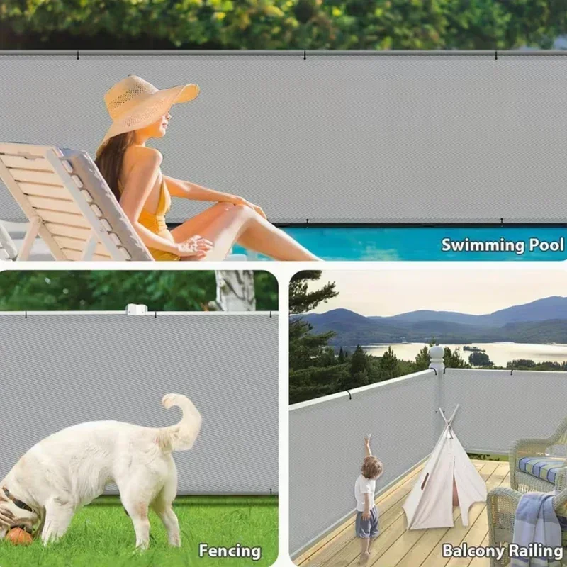 Wasserdichter Sichtschutz-Sichtschutzstoff 95% UV-Schutz Balkon-Sichtschutz Terrassen-Sonnenschutzstoff Deck-Segeltuch Garten-Terrassentisch – Detail 5