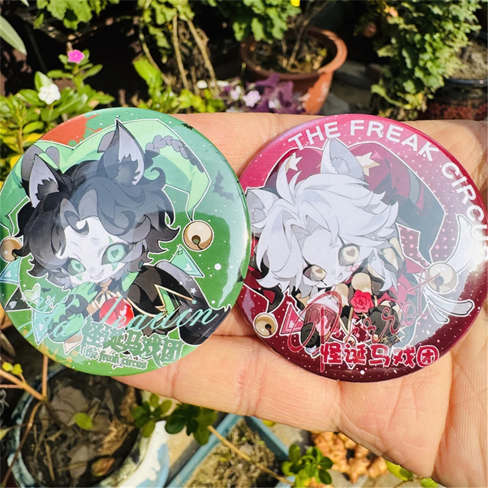 Juego The Freak Circus Pierrot de 58 mm ‌ Arlequina ‌ Teresa Cosplay disfraz insignia Pin SPTE hojalata broche Prop