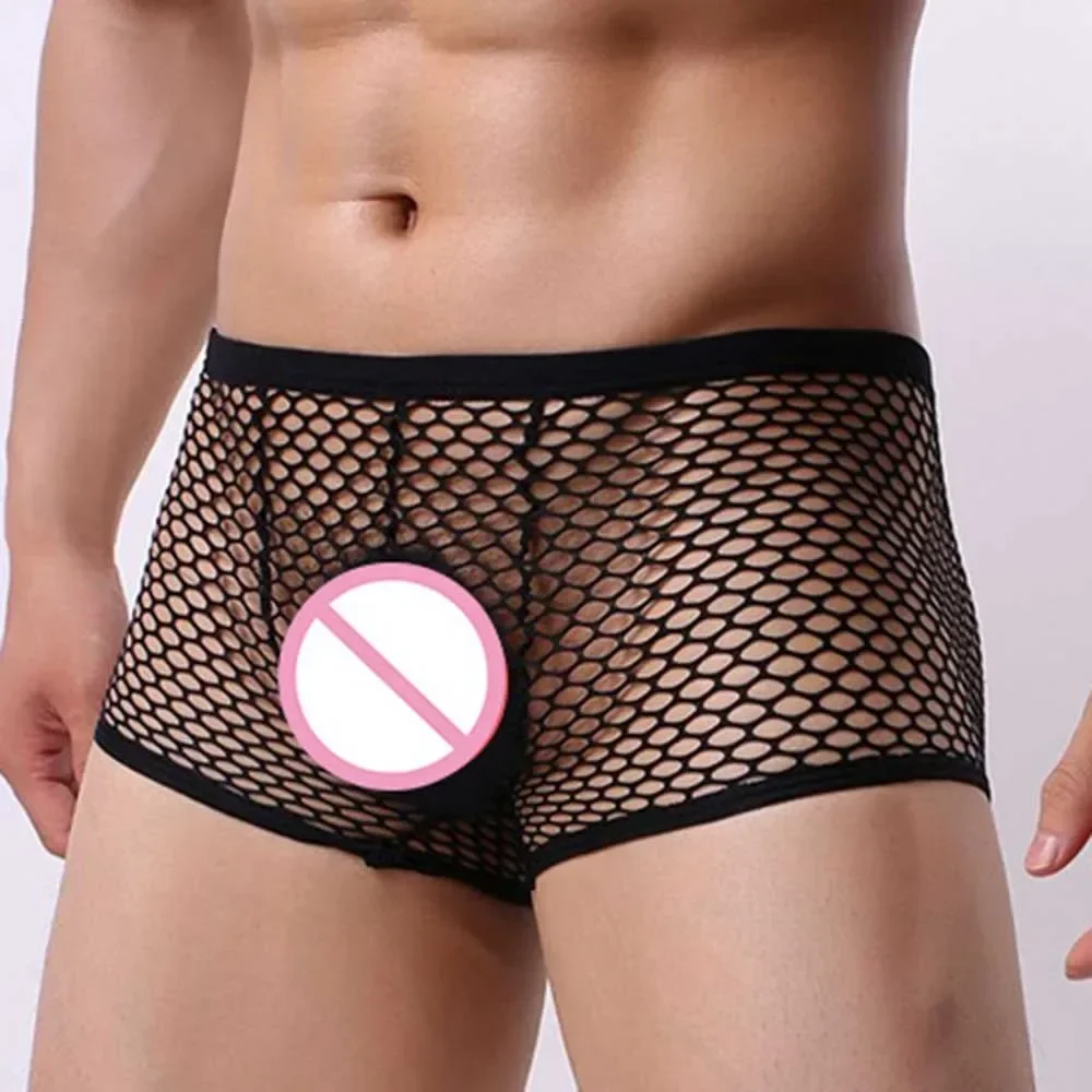 Briefs Men Briefs See-through Sheer Shorts 1pc Boxer Breathable Fashion Men Mens Mesh M~2XL Brand New Practical