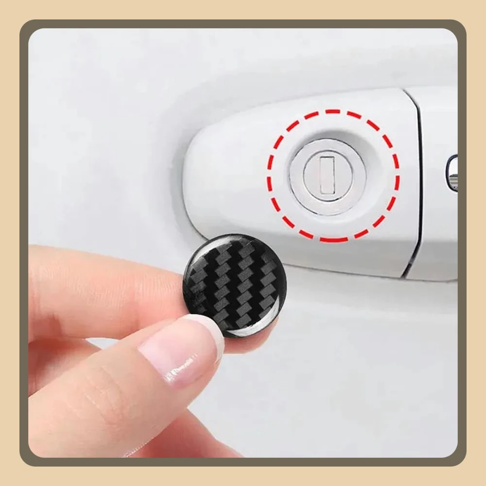 4Pcs/Set Automobile Universal 2cm Door Handle Keyhole Cover Sticker Waterproof and Dustproof Car Accessories