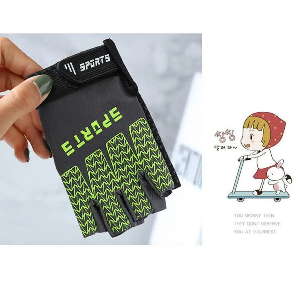 미끄럼 방지 어린이용 사이클링 장갑 충격 흡수 통기성 반손가락 자전거 장갑 보호용 경량