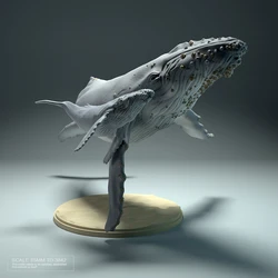 85mm Resin figure model kits Whales DIY colorless and self-assembled TD-3842