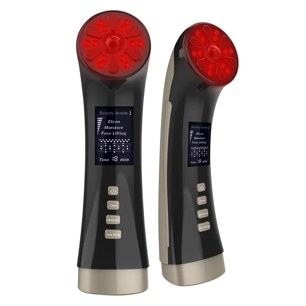4-in-1 Facial Massager for Face & Neck Skin Rejuvenation Lifting & Tightening Reduces Wrinkles & Puffiness Enhances