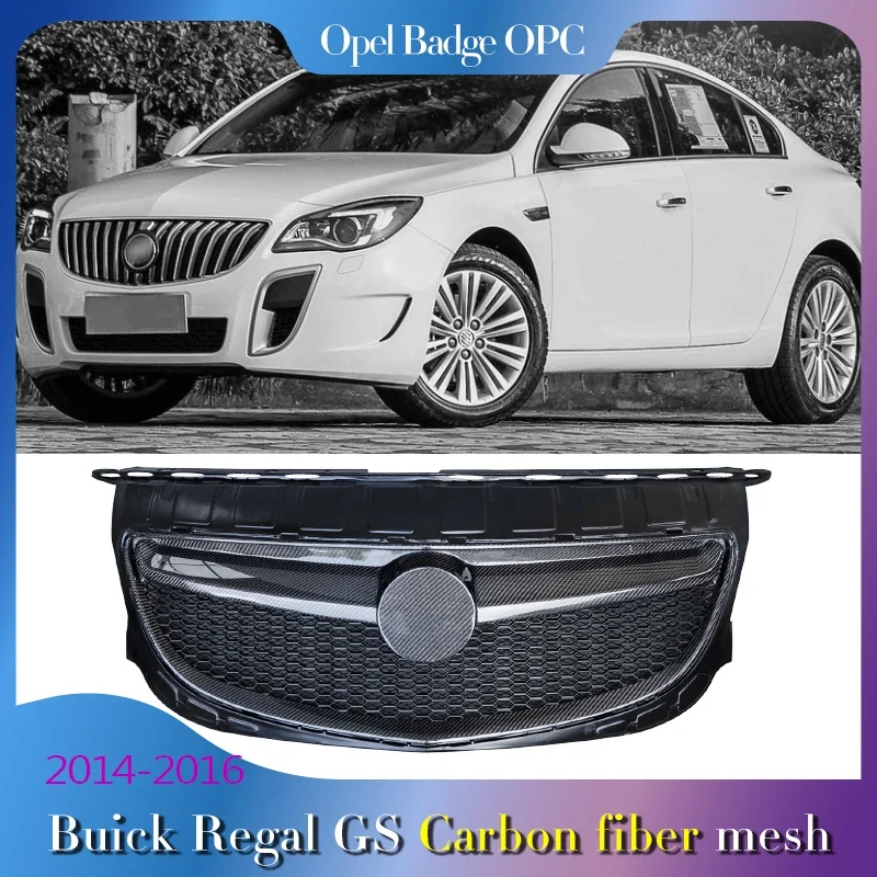 

Car Grill Front Bumper Mesh for Buick Regal GS 14-16 Opel ABS Aluminum Alloy Insignia Irmscher Radiator Grille Carbon Fiber