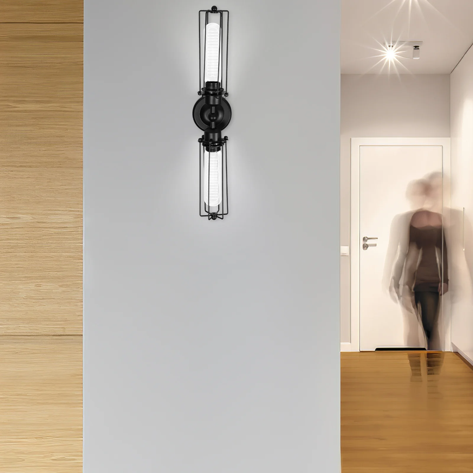 Бра винтажный черный светильник для прихожей, спальни, гостиной, бра, настенный декор, современный настенный декор, освещение