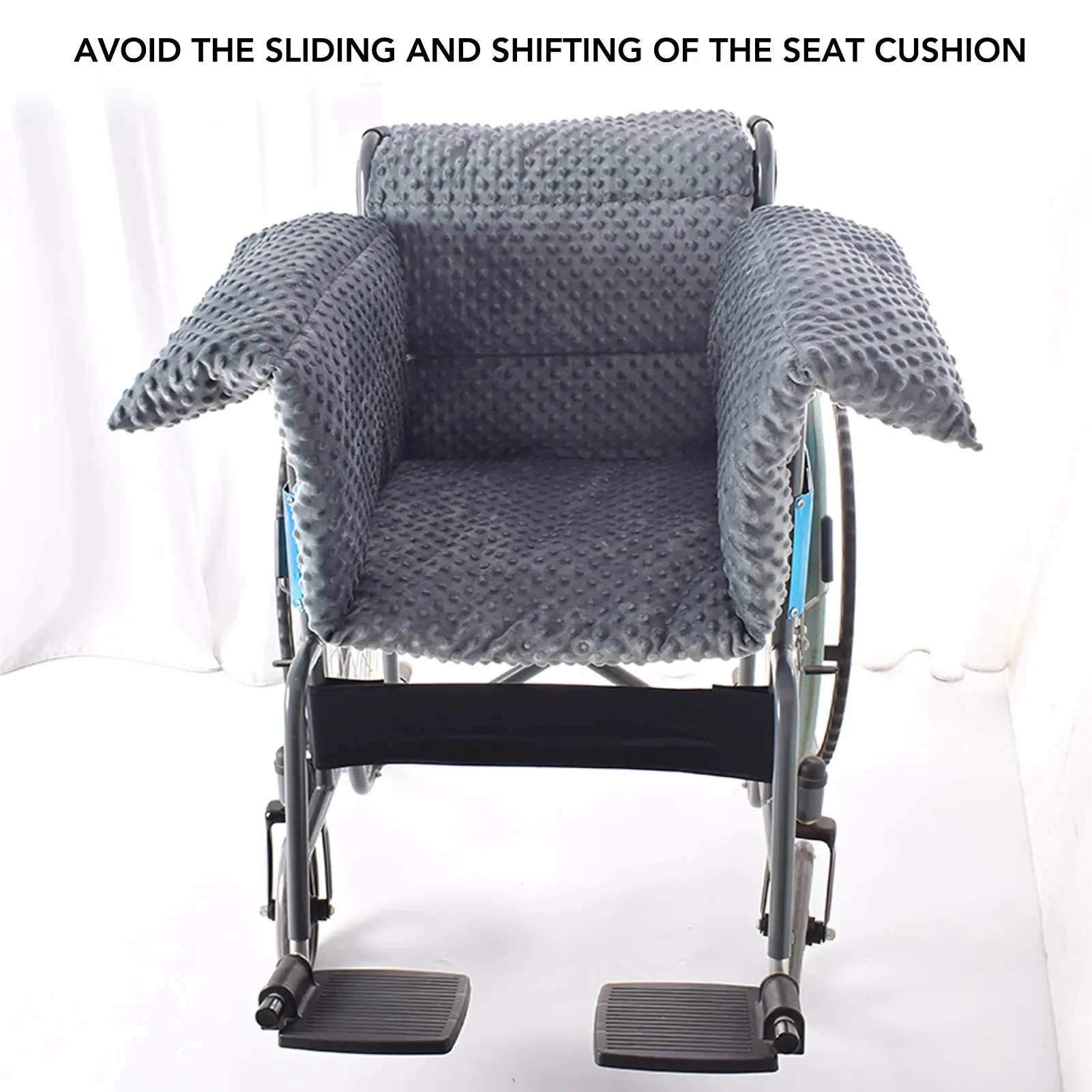 Wheelchair Cushion Adjustable Soft Warm Slip Resistant Wheelchair Backrest Cushion for Elderly Patient Posture Corrector