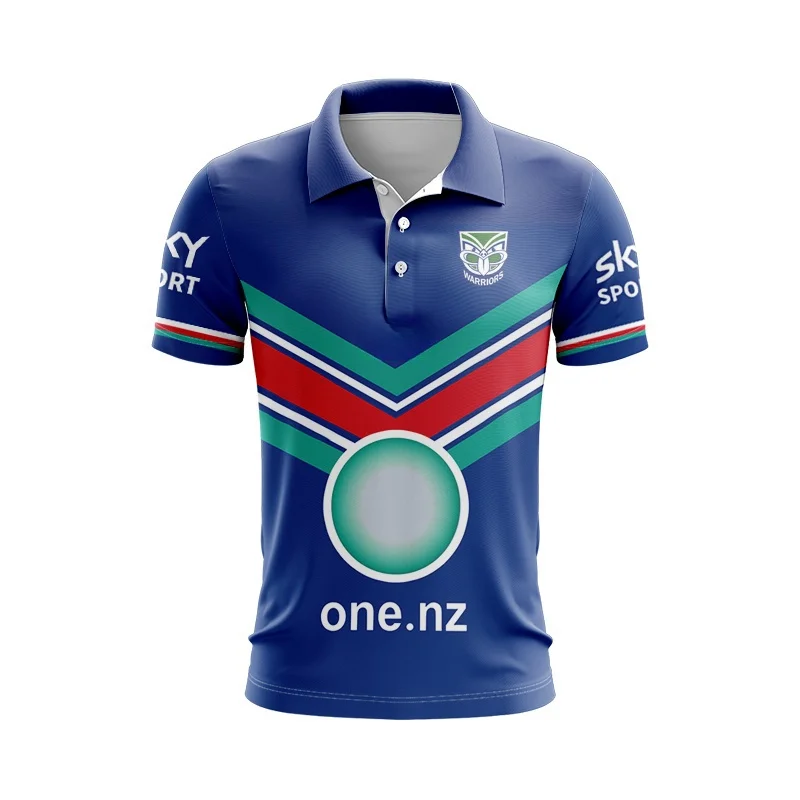 POLO New Zealand Warriors rugby jersey men's retro version