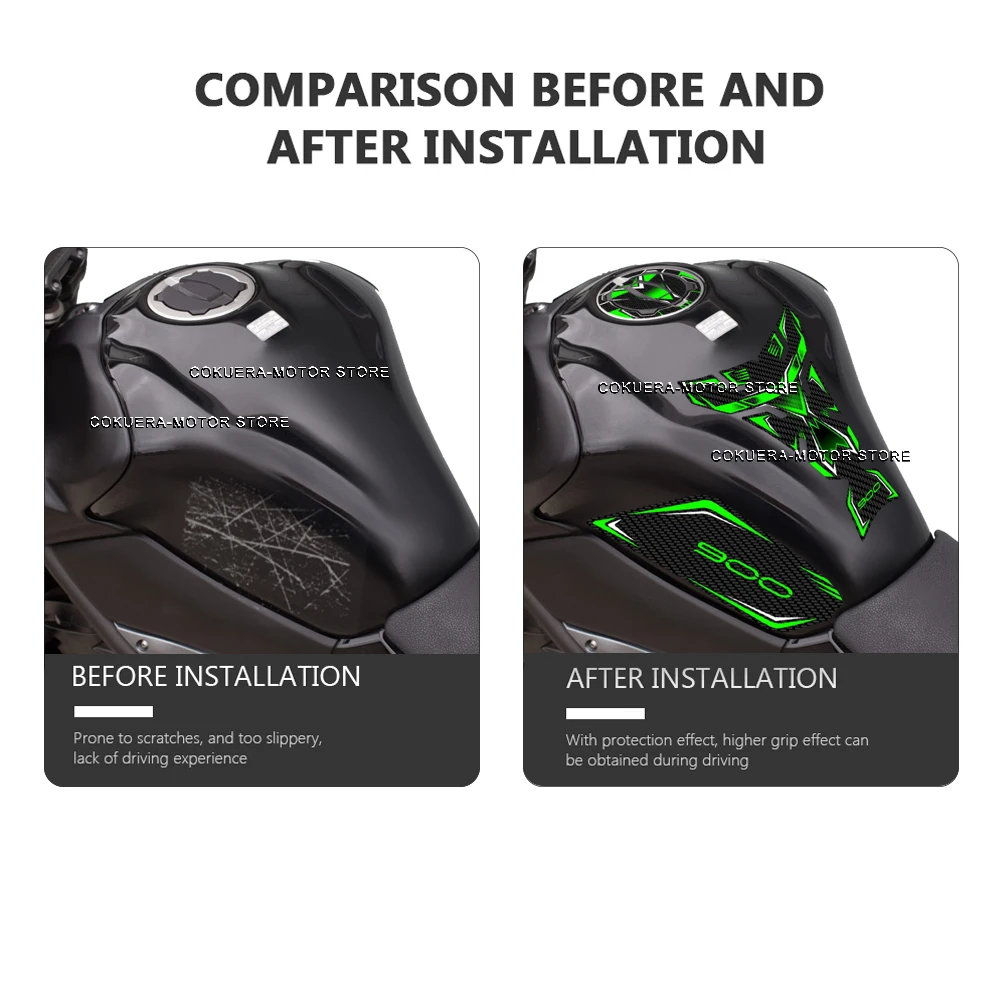 For Z900 Z 900 Motorcycle Fuel Tank Sticker Protection Sticker Decal Knee Pad Sticker