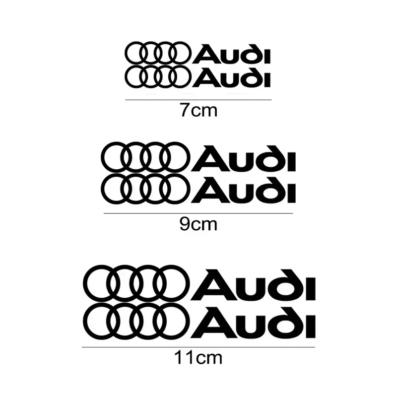 6Pcs Car Wheel Caliper Cover Modified Stickers for Audi Logo S8 RS5 RS3 RS6 Q5 Q7 A3 A4 A5 A6 A7 A8 S3 S4 S5 S6 S7 TT TTS Sport