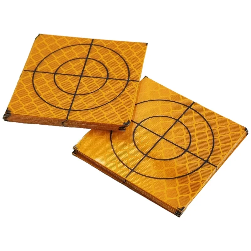 100pcs Size 20 30 40 50 60 80mm Reflector Sheet For Total Station Survey Geography Fluorescent Green Sheet Reflective Sticker