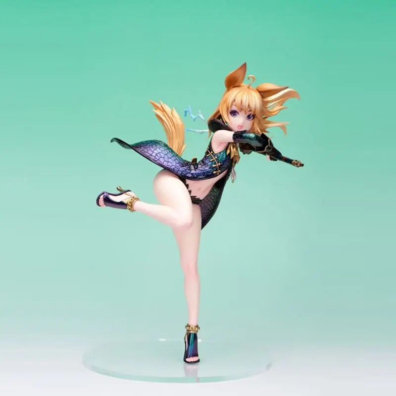 

(In Stock) (W_732) 1/6 TERA Elin Mystic Unpainted Unassambled Anime Gk Figure White Model Kit Ideal For Airbrush Artists