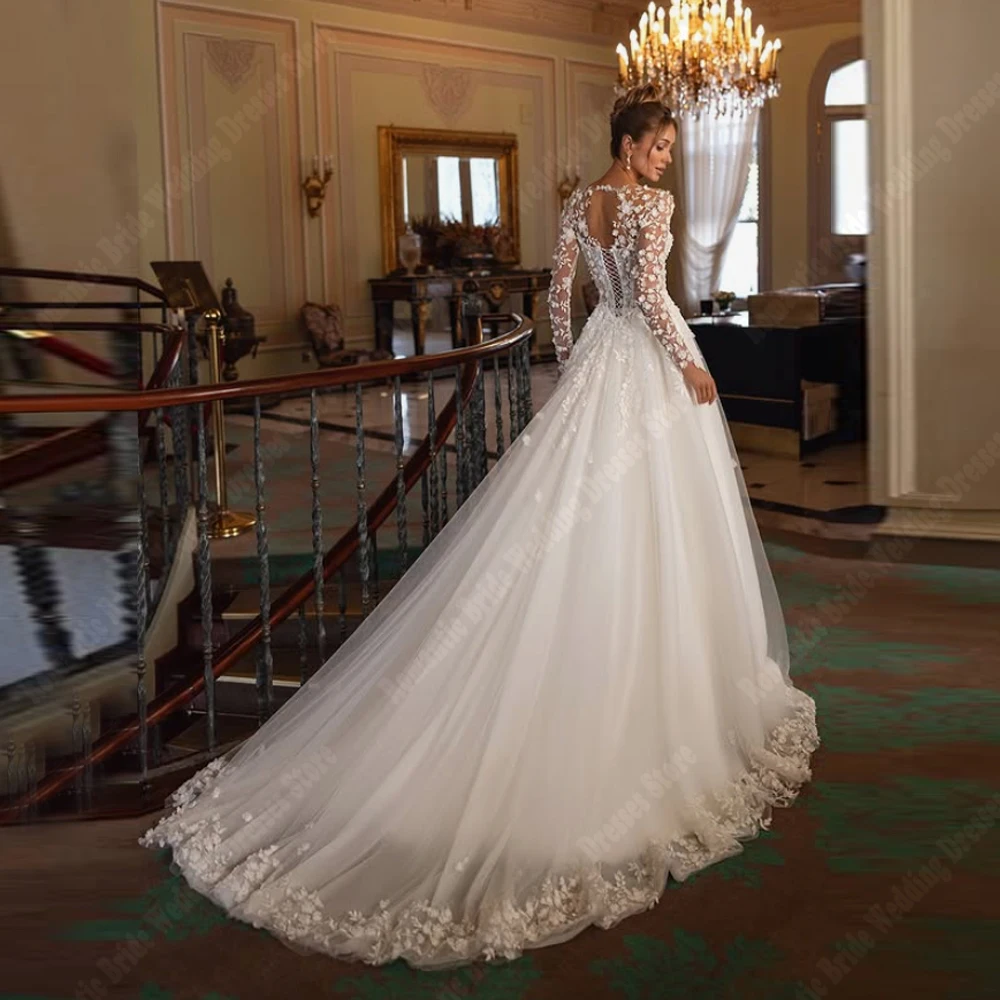 Gaun Pengantin Wanita Berkualitas Tinggi Kerah Sweetheart Model A-Line Gaun Pengantin Panjang Menyentuh Lantai untuk Pesta Vestidos Para Mujer Dapat Disesuaikan