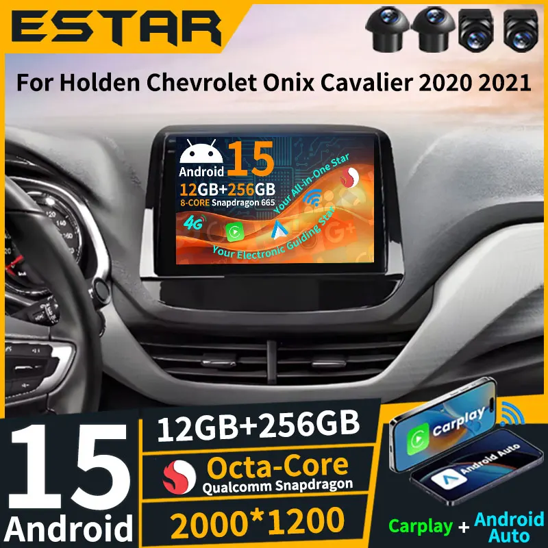 Wireless Carplay Android 15 For Holden Chevrolet Onix Cavalier 2020 2021 Car Radio 360 Camera 2din WIFI GPS Video Player Stereo