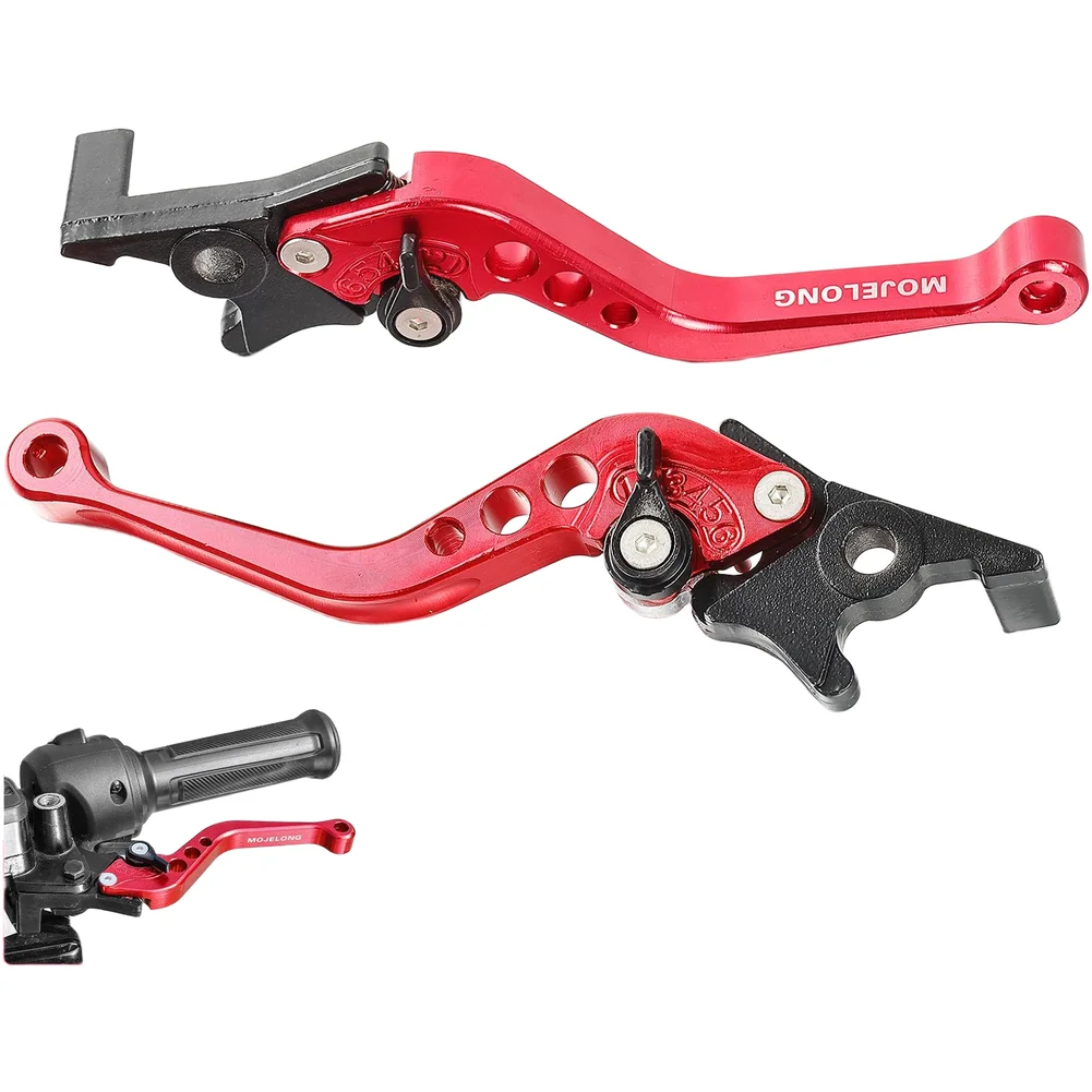 Six Level Adjustable Motorcycle Brake Lever Set Made from Aluminum Alloy for Lightweight Design and Enhanced Brake Control