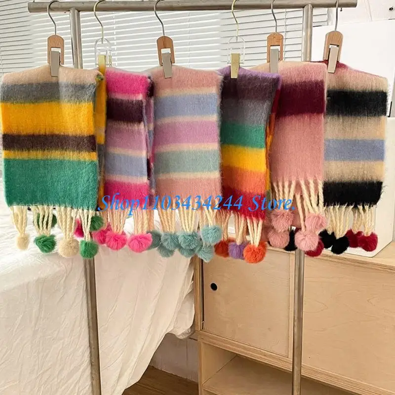  Dopamine Rainbow Designs Kids Scarf Cozy Children Scarf Soft for 3 to 12 Years