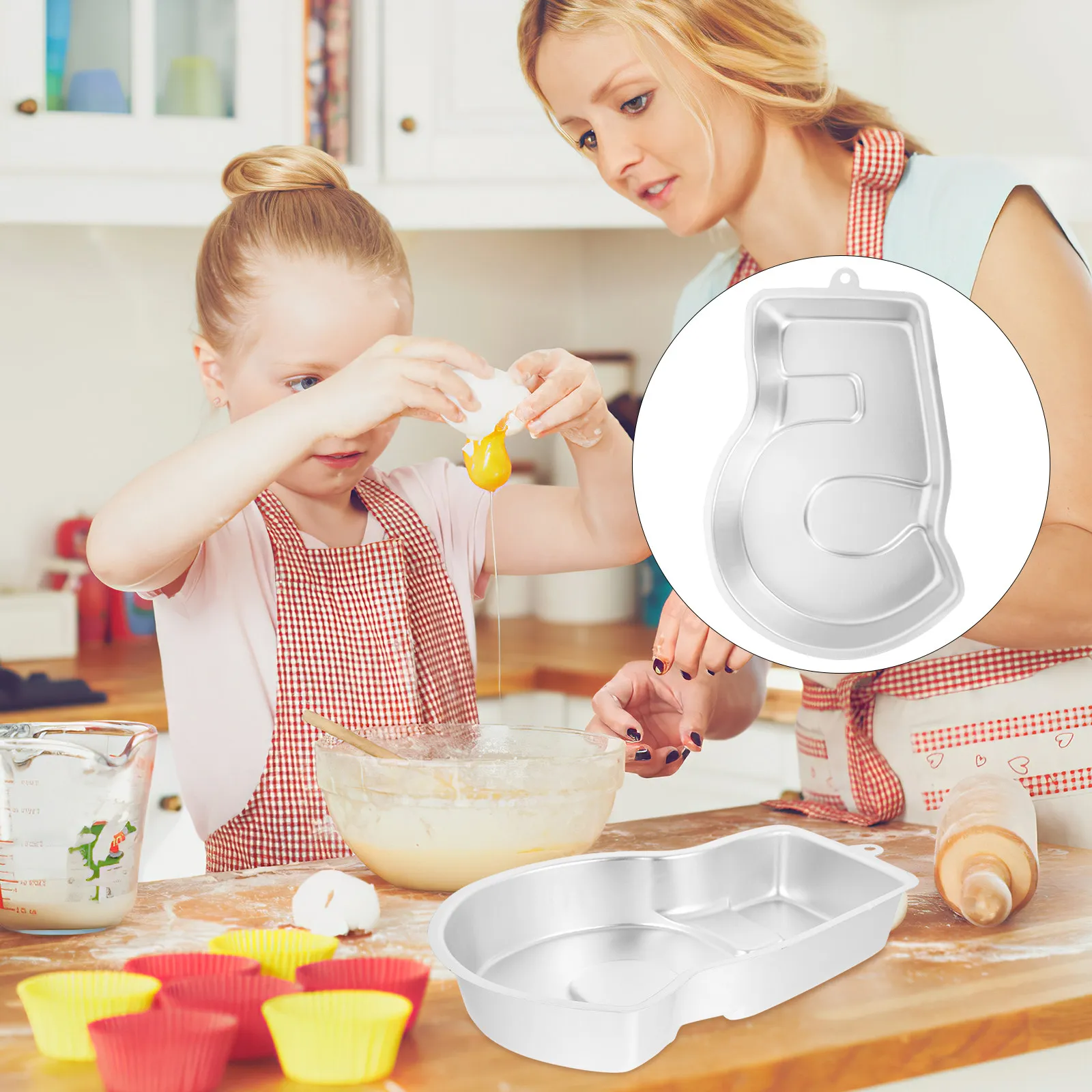 Aluminum Number 5 Baking Pan Cake Mold for Birthday Wedding Anniversary Dessert Baking Kitchen Tool
