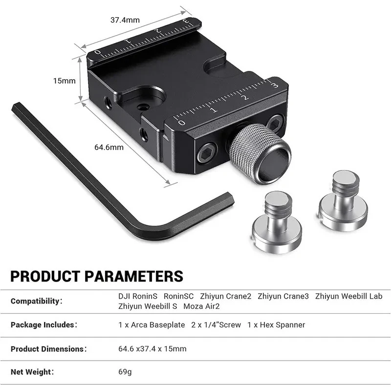 

Быстросъемный зажим Smallrig для DSLR и беззеркальных камер, стандартная совместимость