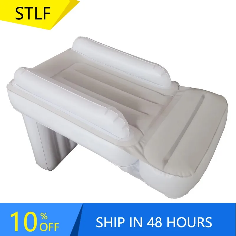 XMSJ Flocking Inflatable Airplane Baby Travel Bed Portable Air Mattress Toddler Travel Bed For Camping, Car, Air Plane