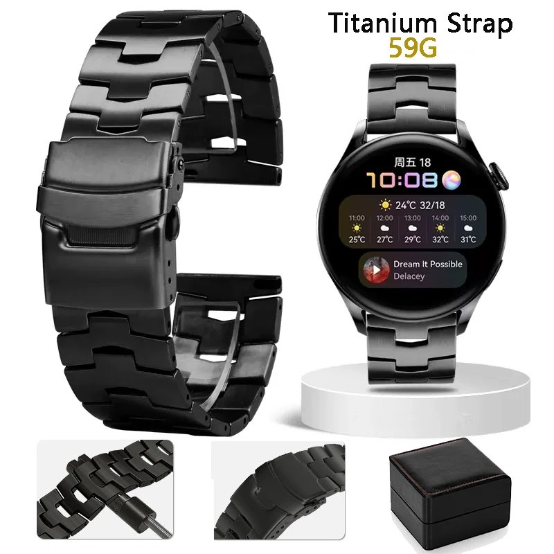 

22mm Titanium Strap for Huawei Watch4/4 pro/ GT2/ GT3 Pro 46mm/ GT4 46mm Watchband for Samsung Watch3 45mm S3 Bracelet with box