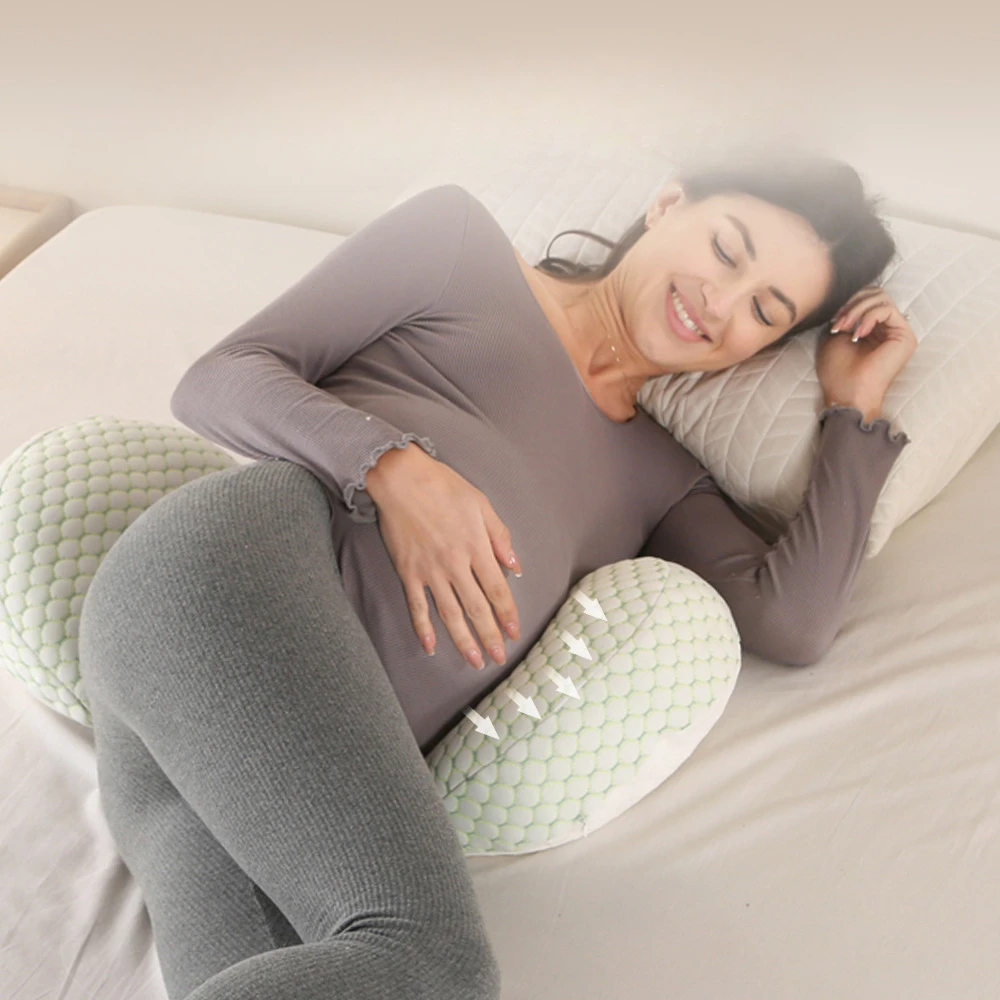 

Охлаждающее ощущение для беременных женщин с различными этажами, защита талии, боковая подушка для сна, U-образная подушка, поддержка