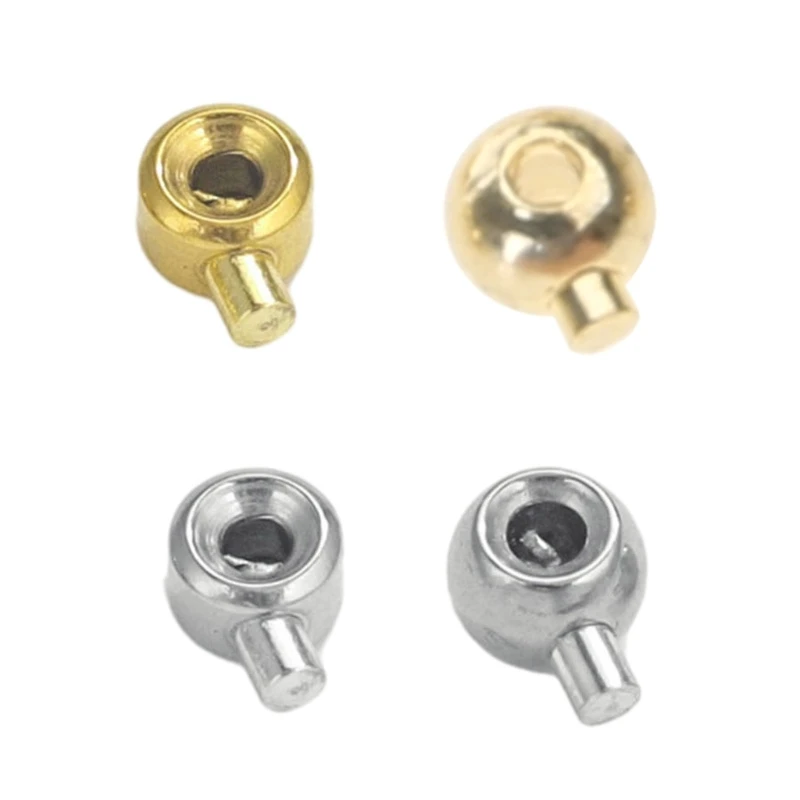 20 Pack Stopper Spacer Bead Finishing Clasps Stainless Steel Positioning Clasp