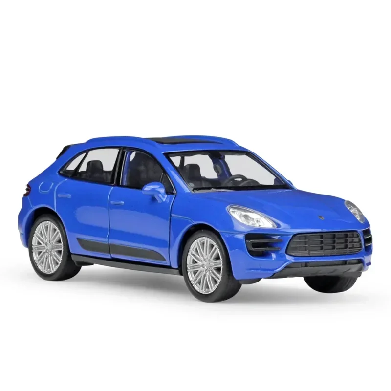 WELLY 1:36 Porsche Macan Turbo SUV Alloy Luxury Vehicle Diecast Pull Back Cars Model Toy Collection Xmas Gift