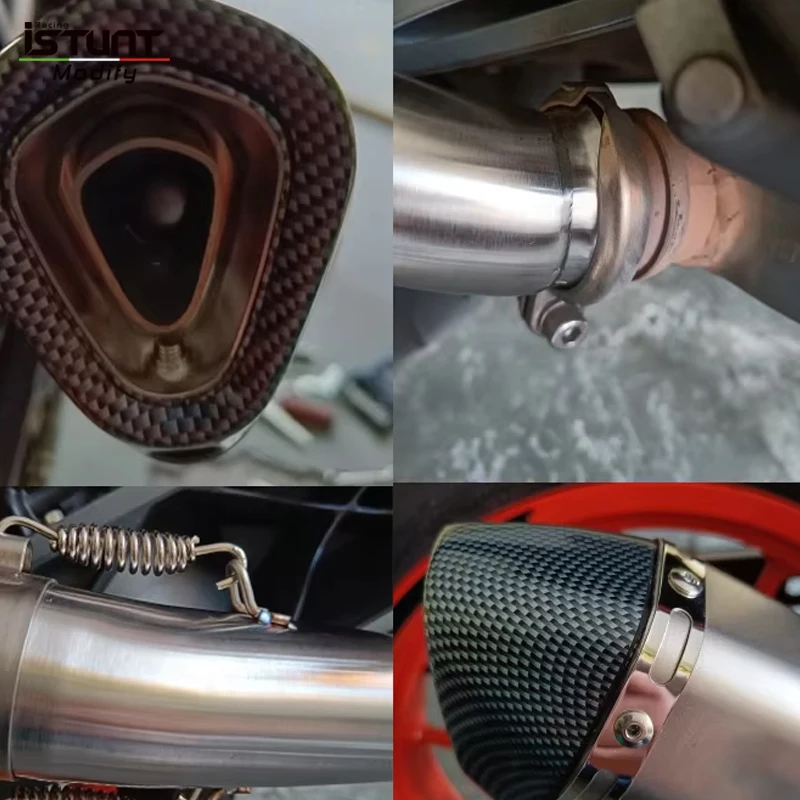 Slip On For KTM DUKE 125 250 390 RC250 RC390 2017 - 2019 Motorcycle Exhaust Espace Moto Mid Link Pipe With DB Killer Muffler - view 3