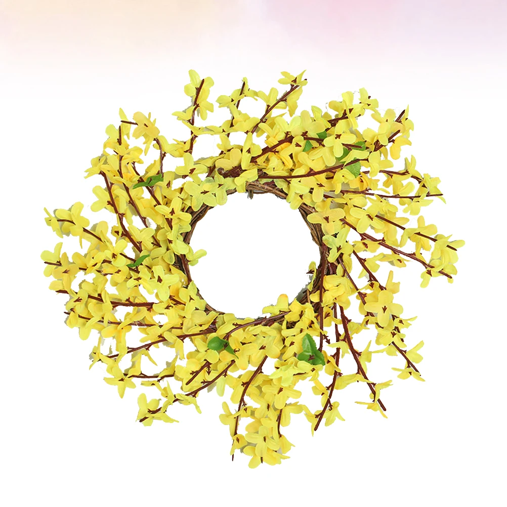 

Artificial Wreath Spring Decoration Hanging Garland For Wall Door Fireplace Romantic Country Style Decor Vivid