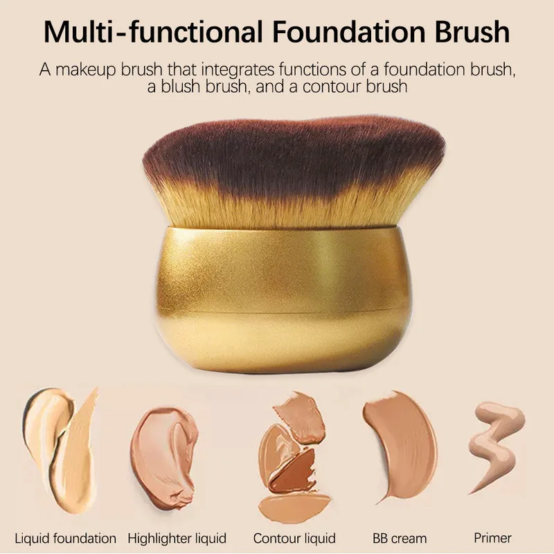 New Foundation Brush Leaves No Trace, Wavy Body Brush, Soft Bristles, Multi-functional Goose Egg Self-drying Beauty