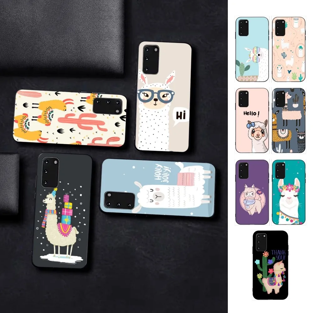 Cute Llama Alpaca Phone Case For Samsung S 9 10 20 21 22 23 30 23plus lite Ultra FE S10lite Fundas