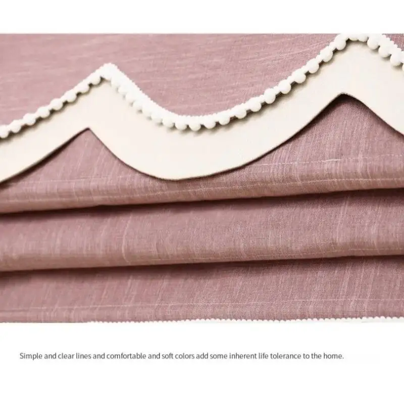 Custom Eco-friendly Faux Linen Blend 90% High Shading Smart Cordless Top Down Pleated Roman Blinds Curtain Roman Shades